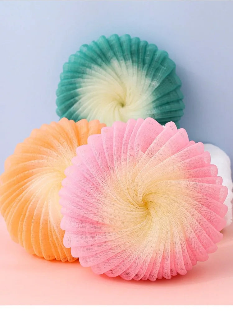2pcs Shower Mesh Foaming Sponge Balls – Exfoliating Body Scrub and Bath Bubble Ball