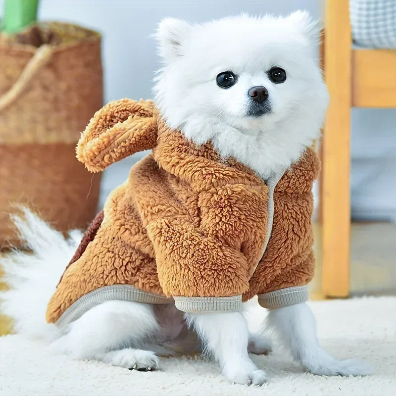 Chic & Snug Mini Dog Hoodie – Easy Snap-On Woven Warmth for Winter | Effortless Maintenance, Perfect for Toy Breeds