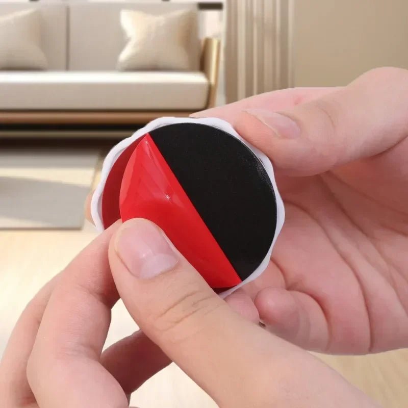 Self-Adhesive Mini Swivel Wheels with Brake Pads | Universal 360° Rotation Mute Pulley for Furniture & Trash Cans