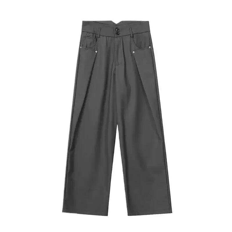 Casual Men's Summer Thin Lyocell Ice Sensation Seershawn Wide Leg Loose Fit Straight Pants