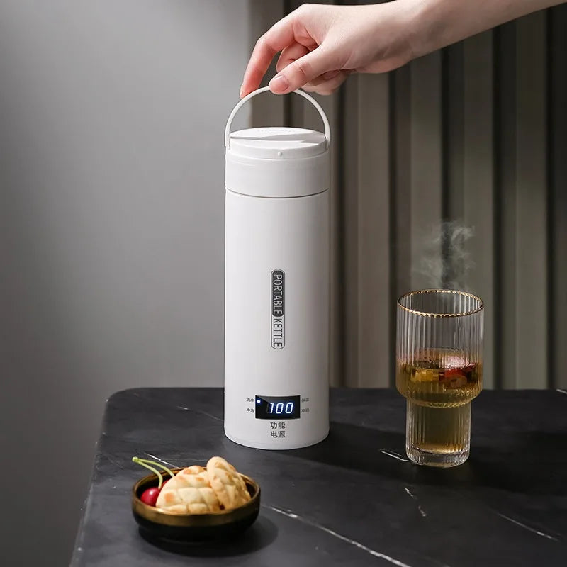 500ml Portable Electric Kettle – Travel Boil Water Cup with Smart Temperature Adjustment and LED Display