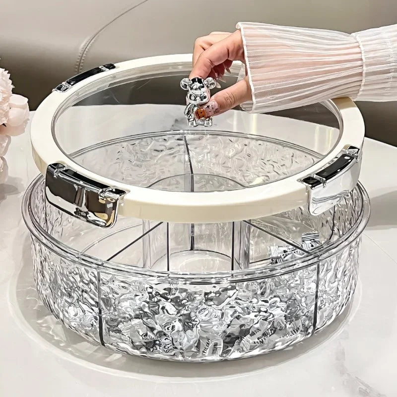 Ripple Seal Snack Box Compartment Food Storage Tray Dried Fruit Snack Tray Snacks Nuts Storage Box Dried Fruit Tray