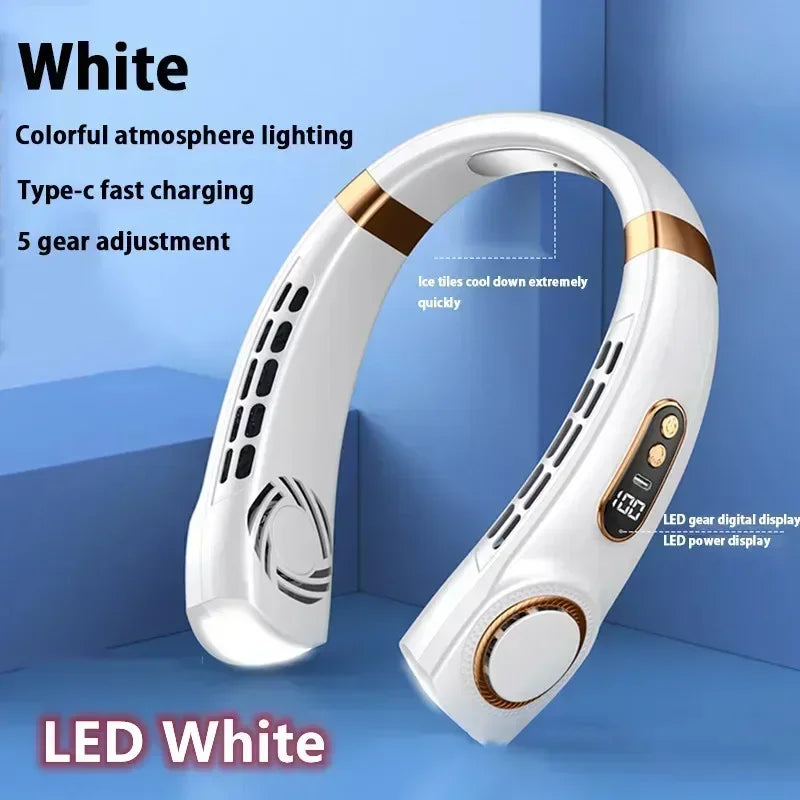 Hanging Neck Fan – Portable Air Conditioner with Type-C USB Rechargeable Air Cooler