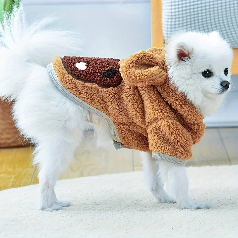 Chic & Snug Mini Dog Hoodie – Easy Snap-On Woven Warmth for Winter | Effortless Maintenance, Perfect for Toy Breeds