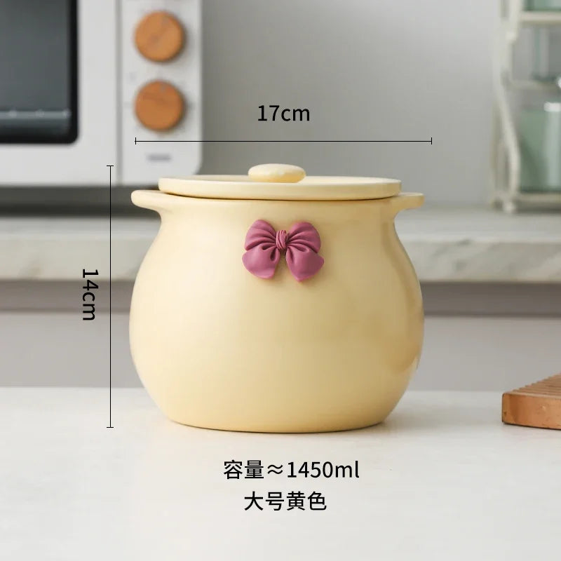 Ceramic Seasoning Pot Container – Elegant Sugar Bowl, Salt Pot, and Tea Pot with Lid and Spoon