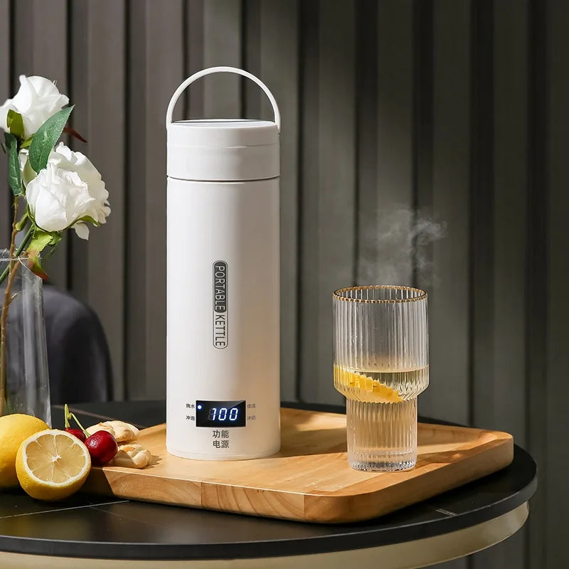 500ml Portable Electric Kettle – Travel Boil Water Cup with Smart Temperature Adjustment and LED Display
