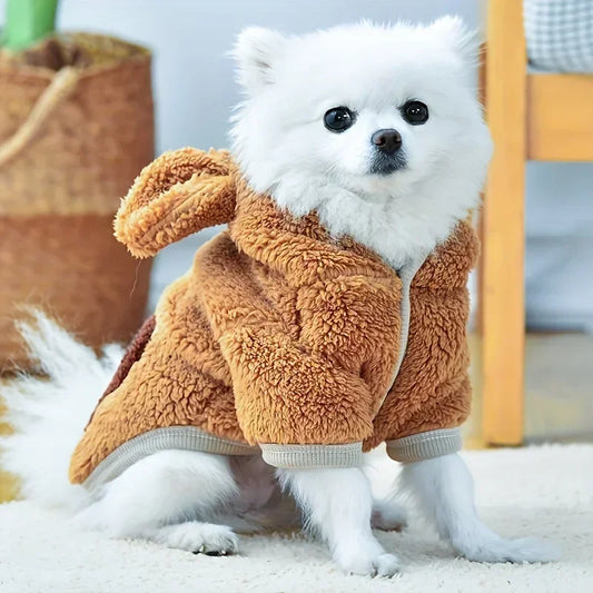 Chic & Snug Mini Dog Hoodie – Easy Snap-On Woven Warmth for Winter | Effortless Maintenance, Perfect for Toy Breeds
