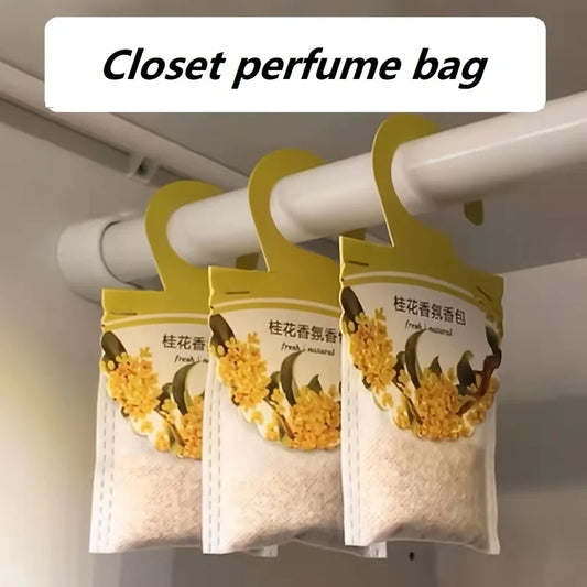 Hanging Wardrobe Fragrance Bags – Long-Lasting Floral Scent Sachets for Closets | Deodorizing, Anti-Mold Air Fresheners