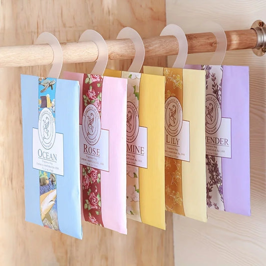 Set of 5 Hanging Wardrobe Incense Sachets – Anti-Mold, Anti-Insect Deodorizing Aromatherapy Bags for Fresh Closets