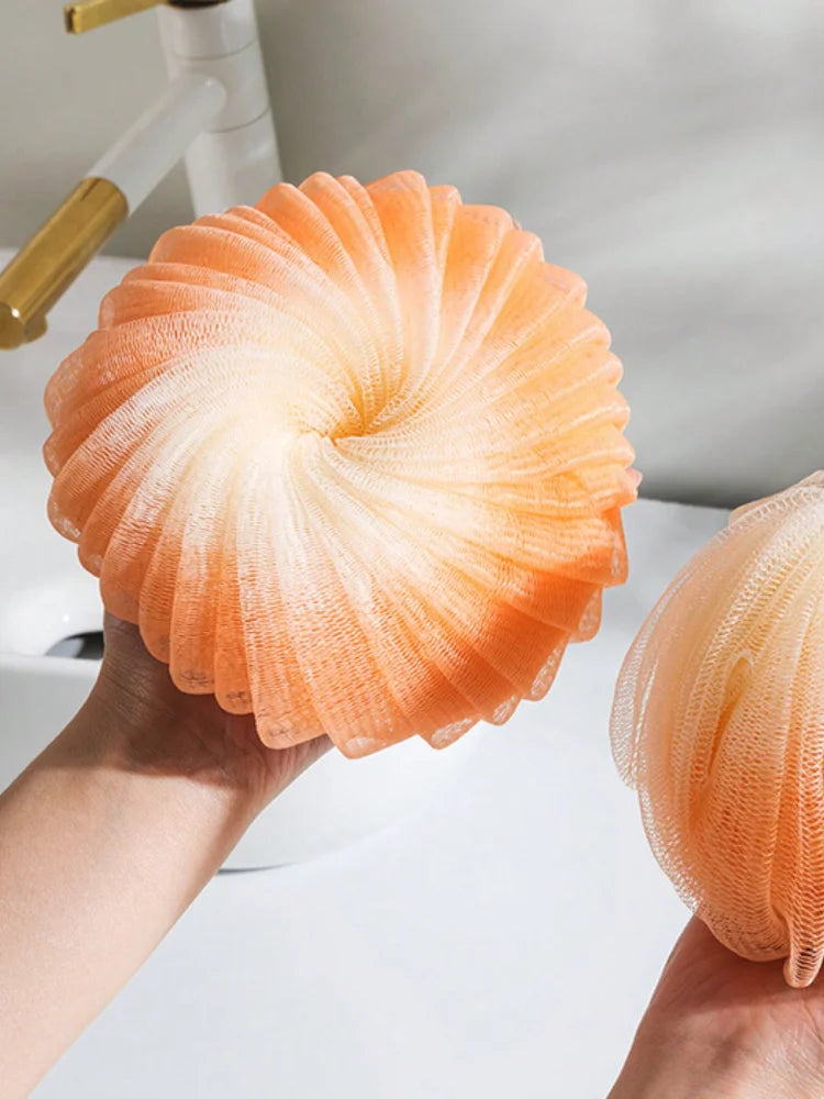 2pcs Shower Mesh Foaming Sponge Balls – Exfoliating Body Scrub and Bath Bubble Ball