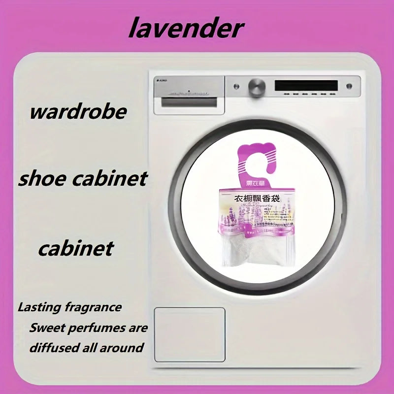 Hanging Wardrobe Fragrance Bags – Long-Lasting Floral Scent Sachets for Closets | Deodorizing, Anti-Mold Air Fresheners
